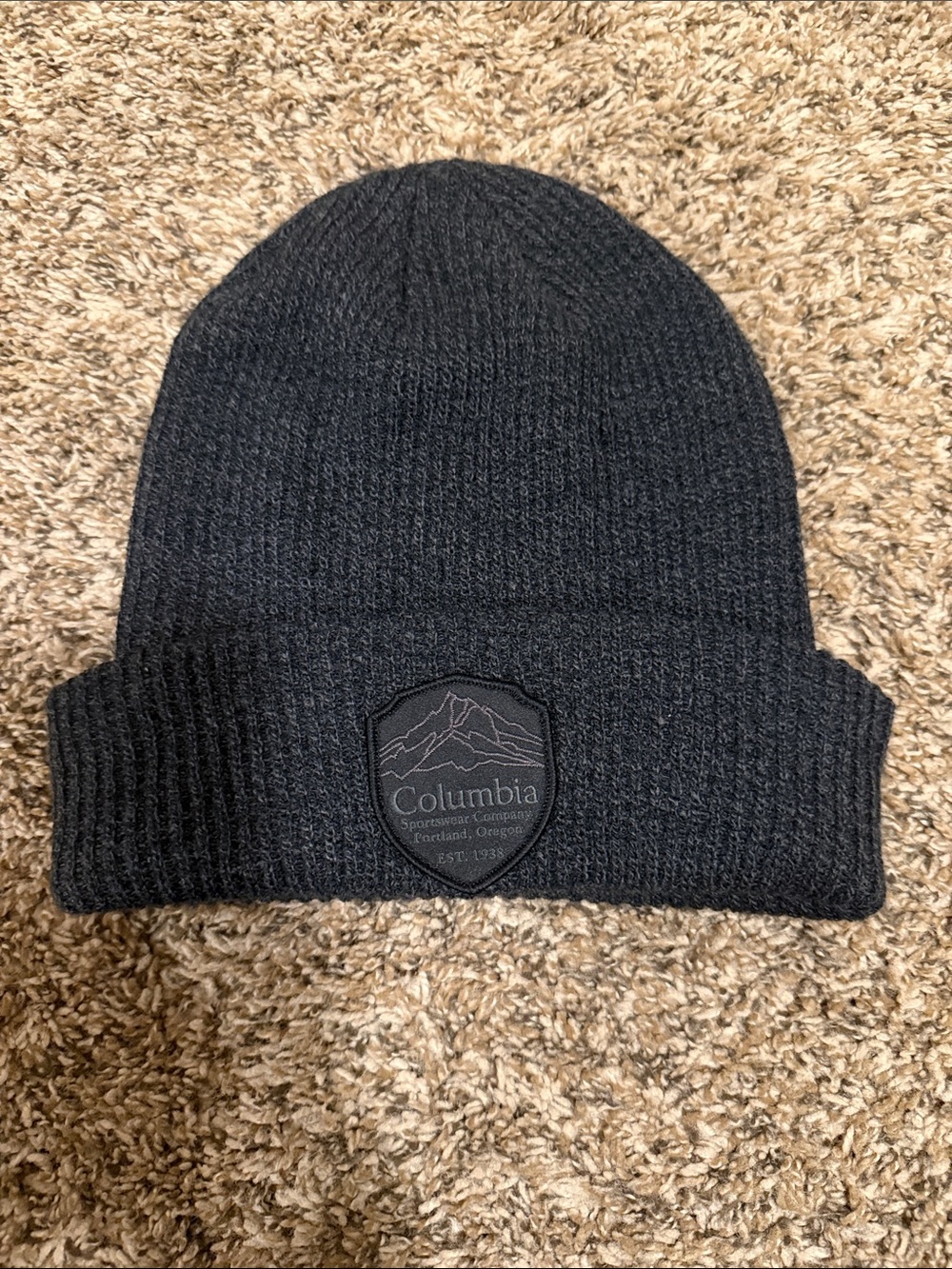 Columbia Charcoal Gray Knit Cuffed Beanie